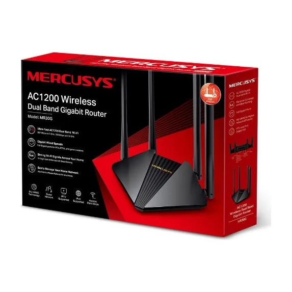 Wi-Fi роутер Mercusys MR30G, AC1200 Wi-Fi 5