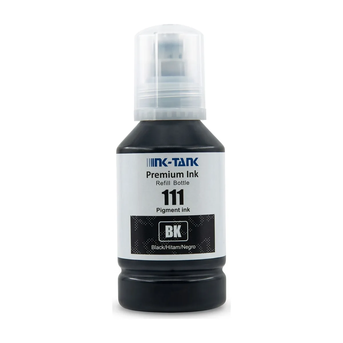 Чернила для Epson M1100, M1120, M1140, M1170, M2110, M2120, M2140, M2170 (111) — чёрные пигментные, 127 мл, Ink-Tank Hi-Q